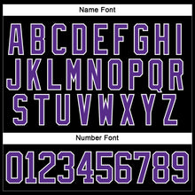 Загрузить изображение в средство просмотра галереи, Custom Black Purple-White Hockey Lace Neck Jersey