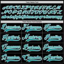 Load image into Gallery viewer, Custom Black Teal-White Hockey Lace Neck Jersey