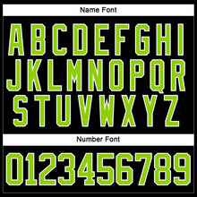 Load image into Gallery viewer, Custom Black Neon Green-White Hockey Lace Neck Jersey