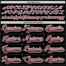 Загрузить изображение в средство просмотра галереи, Custom Black Burgundy-White Hockey Lace Neck Jersey