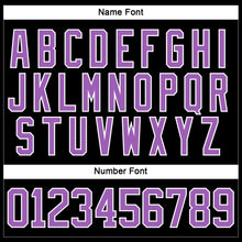 Загрузить изображение в средство просмотра галереи, Custom Black Medium Purple-White Hockey Lace Neck Jersey