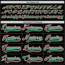 Загрузить изображение в средство просмотра галереи, Custom Black Kelly Green-Red Hockey Lace Neck Jersey