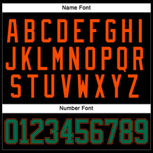Загрузить изображение в средство просмотра галереи, Custom Black Kelly Green-Orange Hockey Lace Neck Jersey
