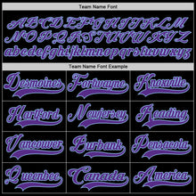 Загрузить изображение в средство просмотра галереи, Custom Black Purple-Light Blue Hockey Lace Neck Jersey