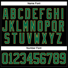 Загрузить изображение в средство просмотра галереи, Custom Black Kelly Green-Old Gold Hockey Lace Neck Jersey