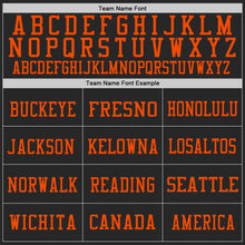 Load image into Gallery viewer, Custom Black Orange Mesh Authentic Throwback Football Jersey