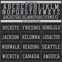 Load image into Gallery viewer, Custom Black Gray Mesh Authentic Throwback Football Jersey