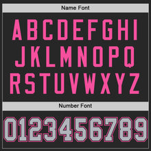 Load image into Gallery viewer, Custom Black Gray-Pink Mesh Authentic Throwback Football Jersey