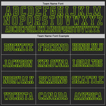 Load image into Gallery viewer, Custom Black Neon Green Mesh Authentic Throwback Football Jersey