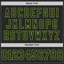 Load image into Gallery viewer, Custom Black Neon Green Mesh Authentic Throwback Football Jersey