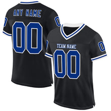 Charger l'image dans la galerie, Custom Black Royal-White Mesh Authentic Throwback Football Jersey