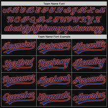 Charger l'image dans la galerie, Custom Black Royal-Orange Authentic Throwback Baseball Jersey