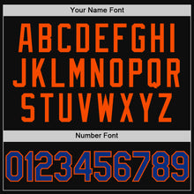 Charger l'image dans la galerie, Custom Black Royal-Orange Authentic Throwback Baseball Jersey