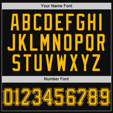 Загрузить изображение в средство просмотра галереи, Custom Black Gold Authentic Throwback Baseball Jersey