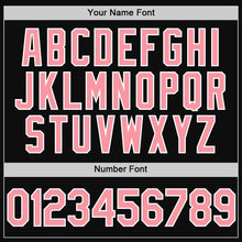 Load image into Gallery viewer, Custom Black Medium Pink-White Authentic Throwback Baseball Jersey