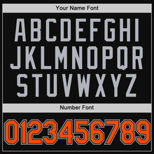 Загрузить изображение в средство просмотра галереи, Custom Black Orange-Gray Authentic Throwback Baseball Jersey