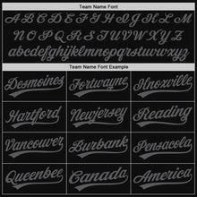 Загрузить изображение в средство просмотра галереи, Custom Black Steel Gray Authentic Throwback Baseball Jersey