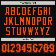 Загрузить изображение в средство просмотра галереи, Custom Black Orange Authentic Throwback Baseball Jersey