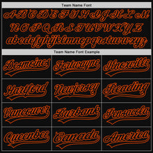 Загрузить изображение в средство просмотра галереи, Custom Black Orange Authentic Throwback Baseball Jersey