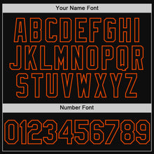 Загрузить изображение в средство просмотра галереи, Custom Black Orange Authentic Throwback Baseball Jersey