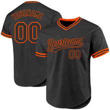 Загрузить изображение в средство просмотра галереи, Custom Black Orange Authentic Throwback Baseball Jersey