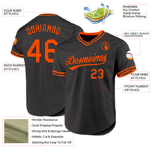 Загрузить изображение в средство просмотра галереи, Custom Black Orange Authentic Throwback Baseball Jersey