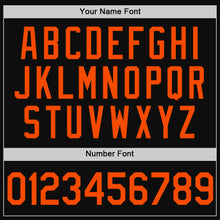 Загрузить изображение в средство просмотра галереи, Custom Black Orange Authentic Throwback Baseball Jersey