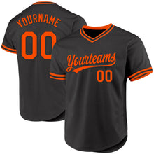 Загрузить изображение в средство просмотра галереи, Custom Black Orange Authentic Throwback Baseball Jersey