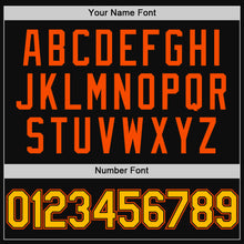 Загрузить изображение в средство просмотра галереи, Custom Black Gold-Orange Authentic Throwback Baseball Jersey