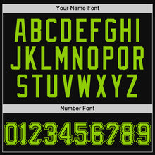 Charger l'image dans la galerie, Custom Black Neon Green Authentic Throwback Baseball Jersey