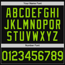 Charger l'image dans la galerie, Custom Black Neon Green Authentic Throwback Baseball Jersey