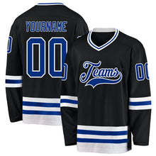 Загрузить изображение в средство просмотра галереи, Custom Black Royal-White Hockey Jersey