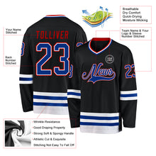 Загрузить изображение в средство просмотра галереи, Custom Black Royal-Red Hockey Jersey