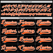 Load image into Gallery viewer, Custom Black Orange-White Hockey Jersey