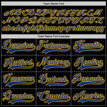 Charger l'image dans la galerie, Custom Black Royal-Gold Hockey Jersey