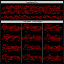 Загрузить изображение в средство просмотра галереи, Custom Black Red Hockey Jersey