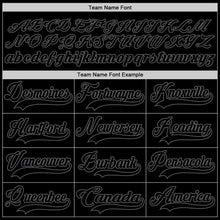 Laden Sie das Bild in den Galerie-Viewer, Custom Black Steel Gray Hockey Jersey