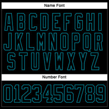 Charger l'image dans la galerie, Custom Black Teal Hockey Jersey