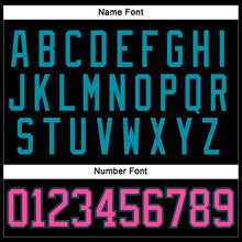 Charger l'image dans la galerie, Custom Black Pink-Teal Hockey Jersey