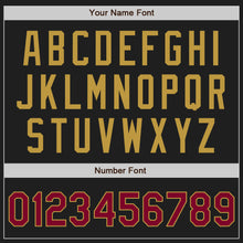 Загрузить изображение в средство просмотра галереи, Custom Black Maroon-Old Gold Authentic Baseball Jersey