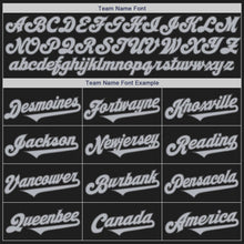 Загрузить изображение в средство просмотра галереи, Custom Black Gray-Steel Gray Authentic Baseball Jersey