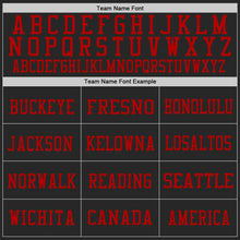 Load image into Gallery viewer, Custom Black White-Red Mesh Authentic Football Jersey