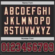 Laden Sie das Bild in den Galerie-Viewer, Custom Black Crimson-Cream Mesh Authentic Football Jersey