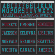 Laden Sie das Bild in den Galerie-Viewer, Custom Black Crimson-Teal Mesh Authentic Football Jersey