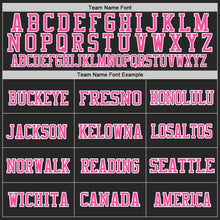 Laden Sie das Bild in den Galerie-Viewer, Custom Black Light Blue-Pink Mesh Authentic Football Jersey