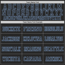 Laden Sie das Bild in den Galerie-Viewer, Custom Black Light Blue-Pink Mesh Authentic Football Jersey