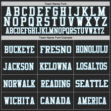 Laden Sie das Bild in den Galerie-Viewer, Custom Black Shadow Blue-White Mesh Authentic Football Jersey