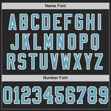 Laden Sie das Bild in den Galerie-Viewer, Custom Black Shadow Blue-White Mesh Authentic Football Jersey