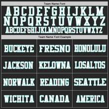 Laden Sie das Bild in den Galerie-Viewer, Custom Black Ice Blue-White Mesh Authentic Football Jersey