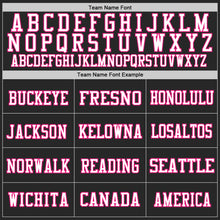 Laden Sie das Bild in den Galerie-Viewer, Custom Black Hot Pink-White Mesh Authentic Football Jersey